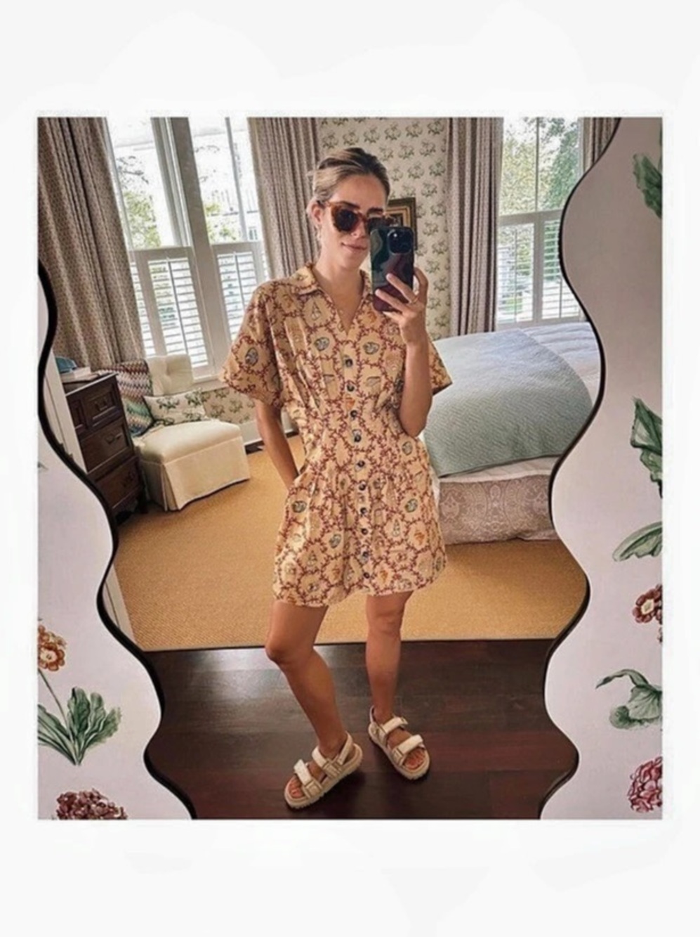 SALONI Mini Shell Printed Dress
